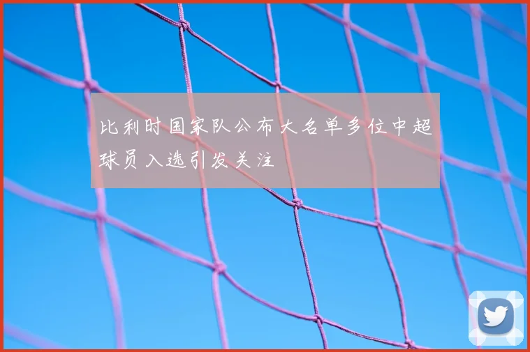 比利时国家队公布大名单多位中超球员入选引发关注